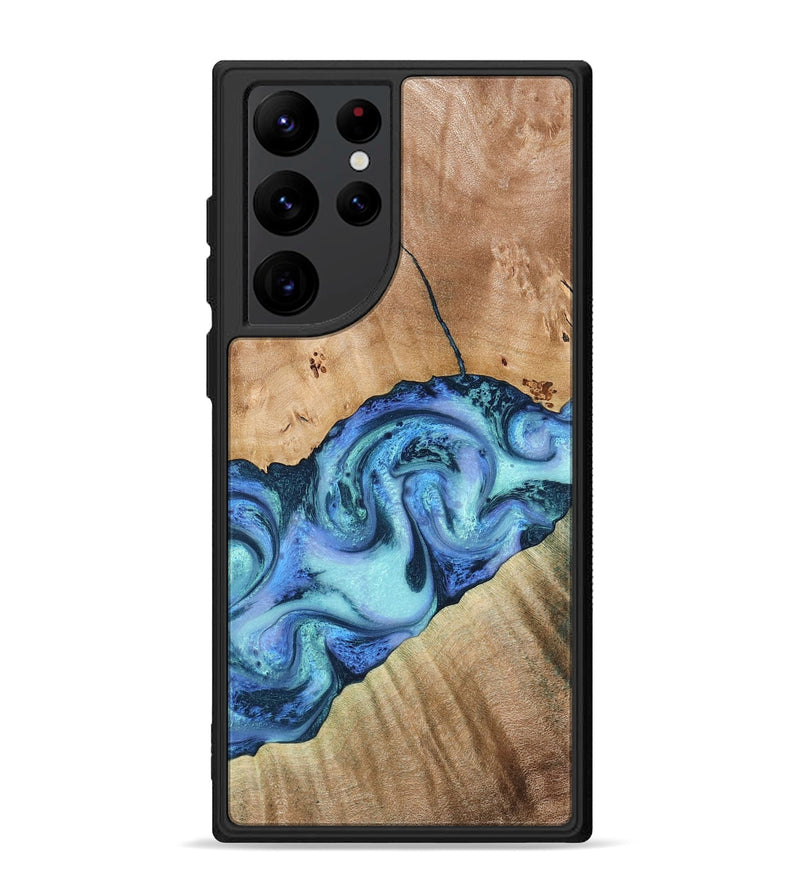 Galaxy S22 Ultra Wood Phone Case - Tadeo (Blue, 778823)
