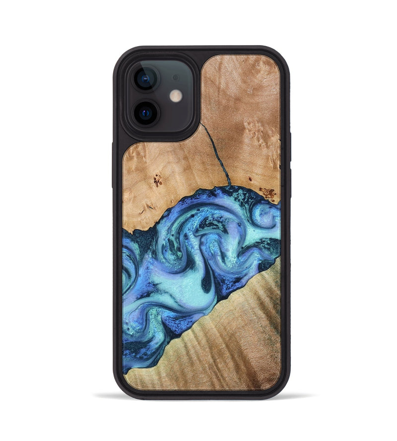 iPhone 12 Wood Phone Case - Tadeo (Blue, 778823)