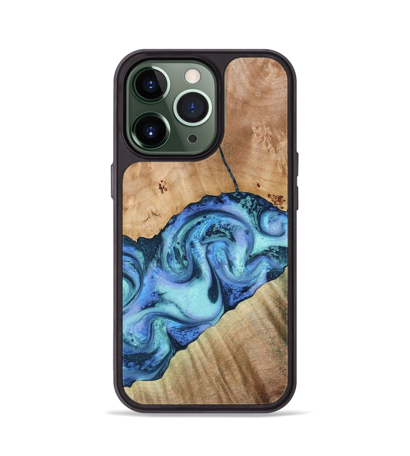 iPhone 13 Pro Wood Phone Case - Tadeo (Blue, 778823)