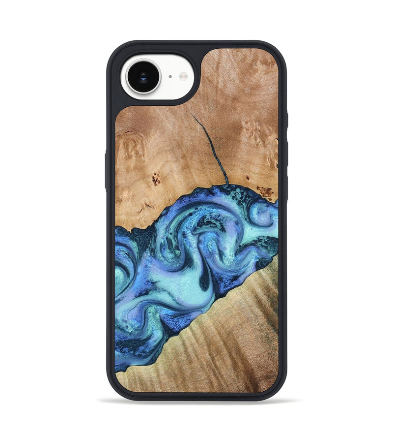 iPhone 16e Wood Phone Case - Tadeo (Blue, 778823)