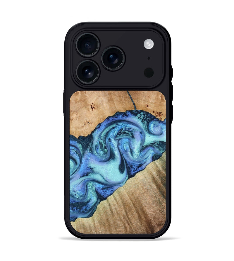 iPhone 17 Pro Wood Phone Case - Tadeo (Blue, 778823)