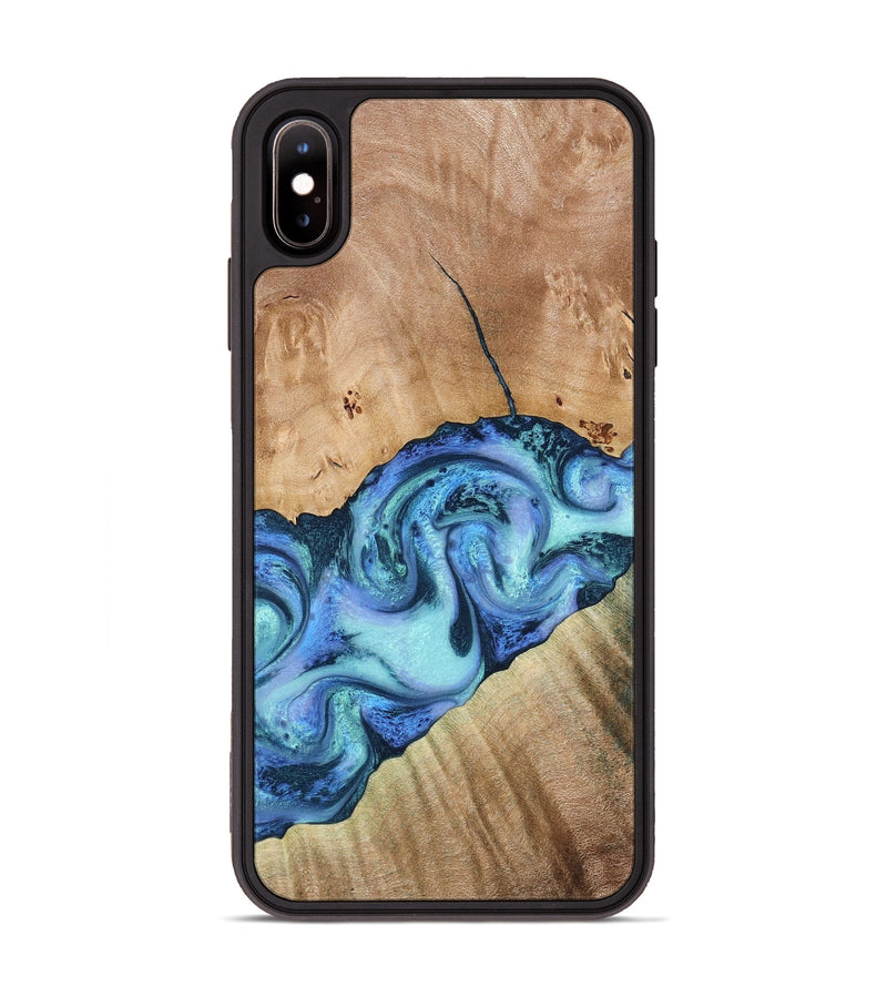 iPhone Xs Max Wood Phone Case - Tadeo (Blue, 778823)