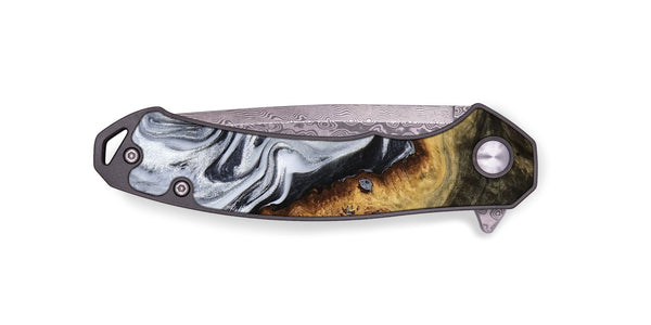 EDC Wood Pocket Knife - Kaitlyn (Black & White, 779204)