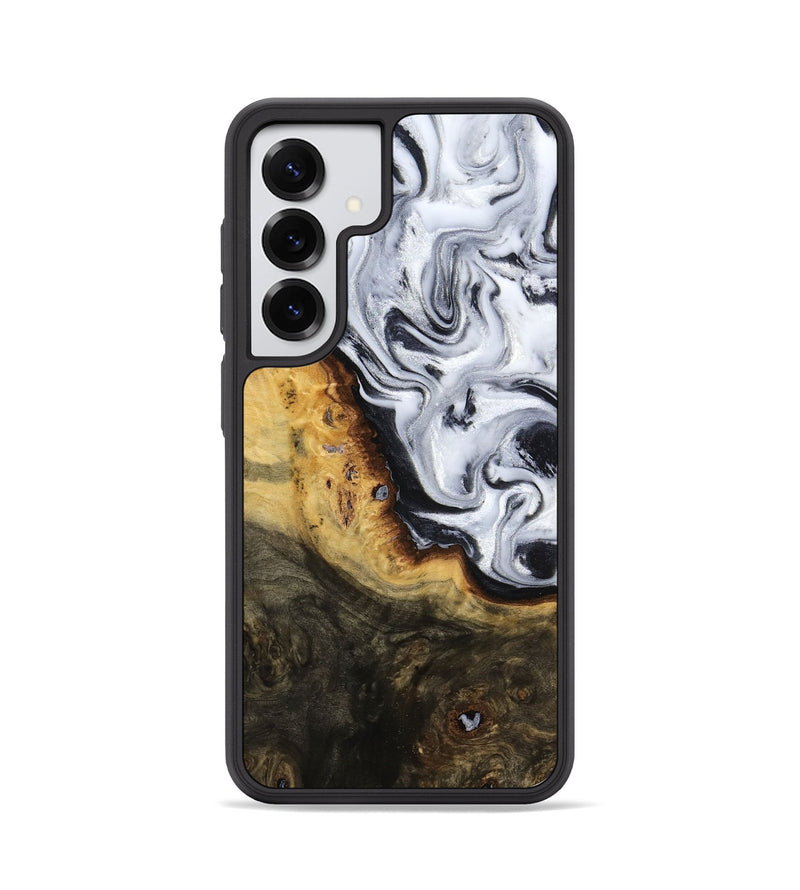 Galaxy S25 Wood Phone Case - Kaitlyn (Black & White, 779204)