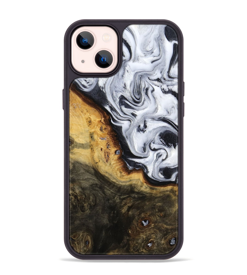 iPhone 14 Plus Wood Phone Case - Kaitlyn (Black & White, 779204)