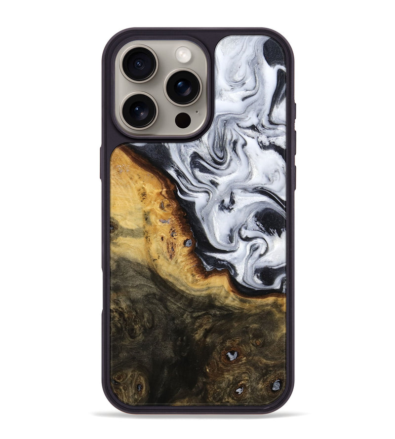 iPhone 16 Pro Max Wood Phone Case - Kaitlyn (Black & White, 779204)