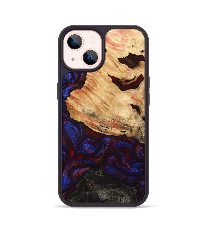 iPhone 14 Wood Phone Case - Koda (Red, 779213)