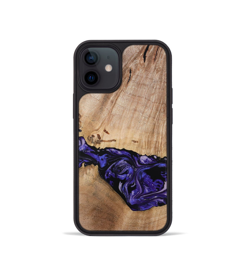 iPhone 12 mini Wood Phone Case - Kamron (Purple, 779233)