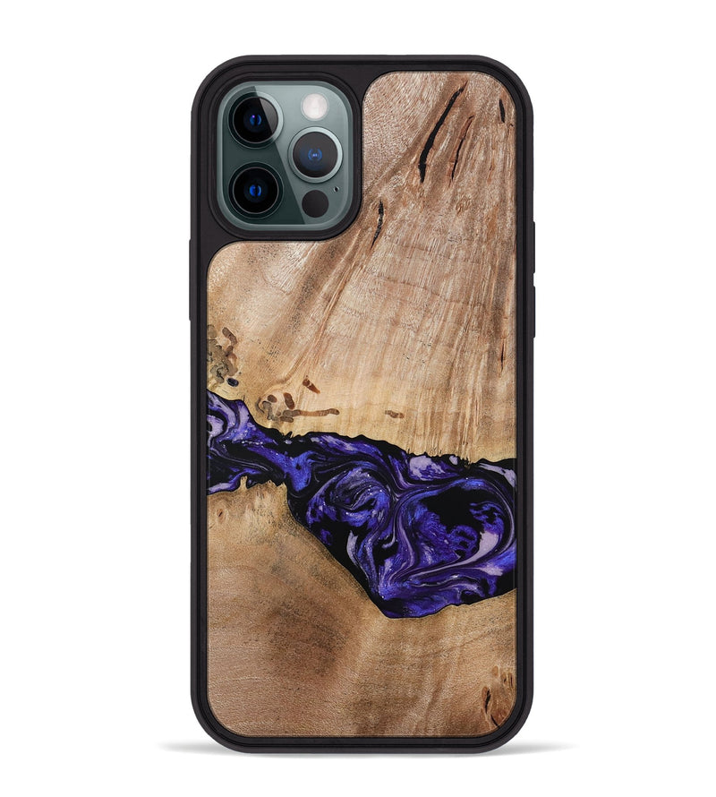 iPhone 12 Pro Max Wood Phone Case - Kamron (Purple, 779233)