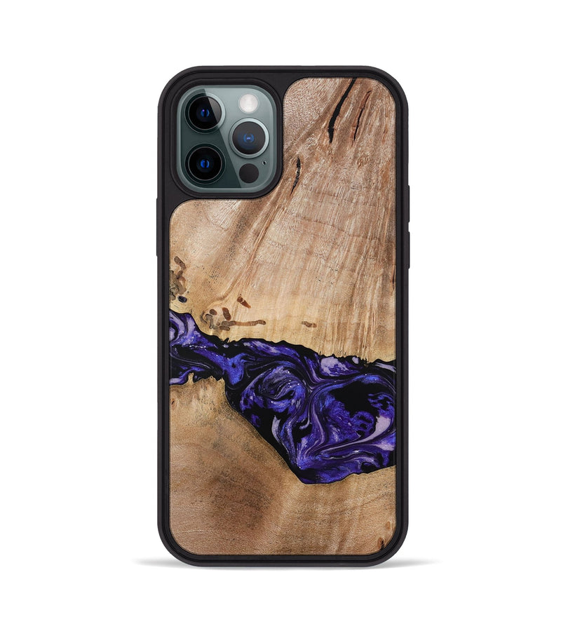 iPhone 12 Pro Wood Phone Case - Kamron (Purple, 779233)