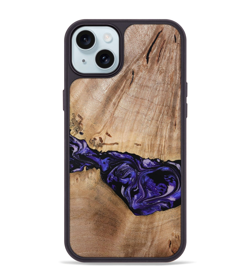 iPhone 15 Plus Wood Phone Case - Kamron (Purple, 779233)