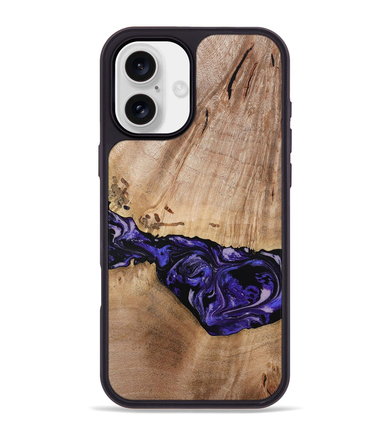iPhone 16 Plus Wood Phone Case - Kamron (Purple, 779233)