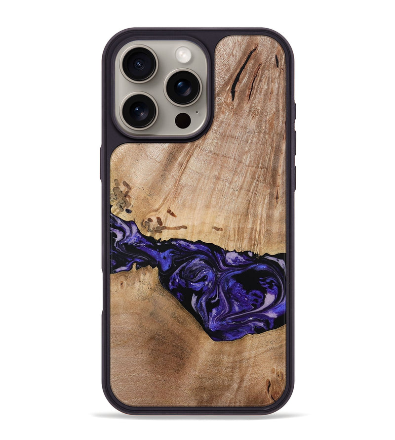 iPhone 16 Pro Max Wood Phone Case - Kamron (Purple, 779233)