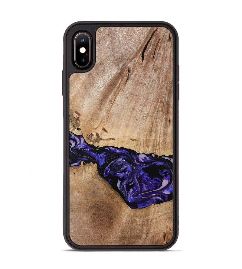 iPhone Xs Max Wood Phone Case - Kamron (Purple, 779233)
