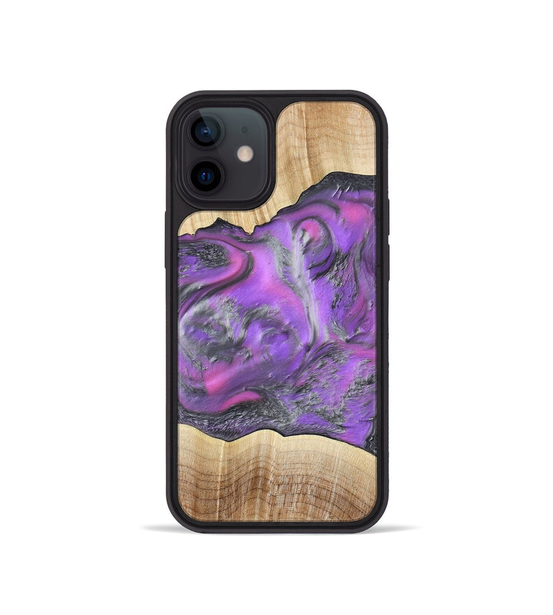iPhone 12 mini Wood Phone Case - Sherita (Purple, 779238)