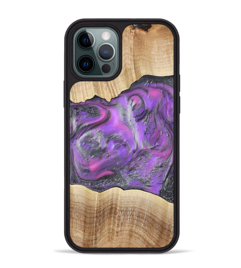 iPhone 12 Pro Max Wood Phone Case - Sherita (Purple, 779238)