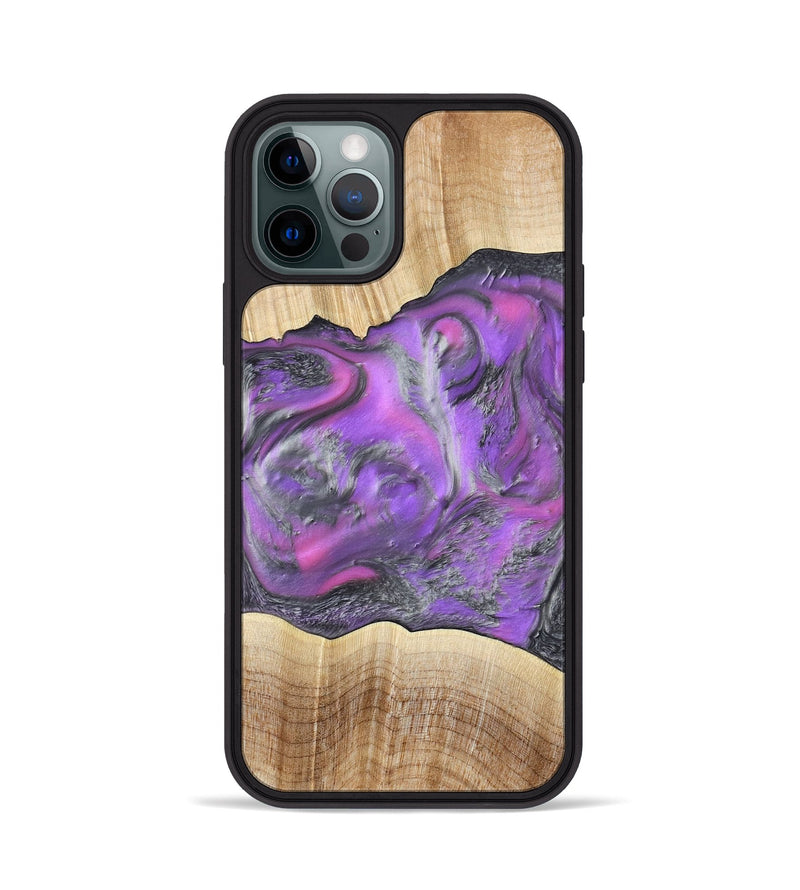 iPhone 12 Pro Wood Phone Case - Sherita (Purple, 779238)