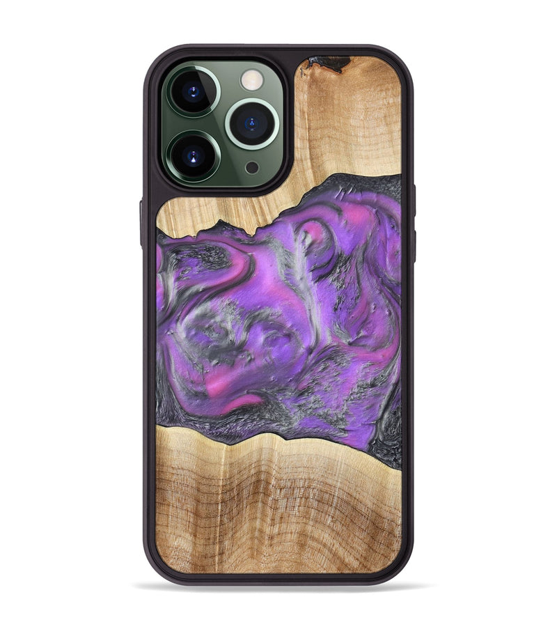 iPhone 13 Pro Max Wood Phone Case - Sherita (Purple, 779238)