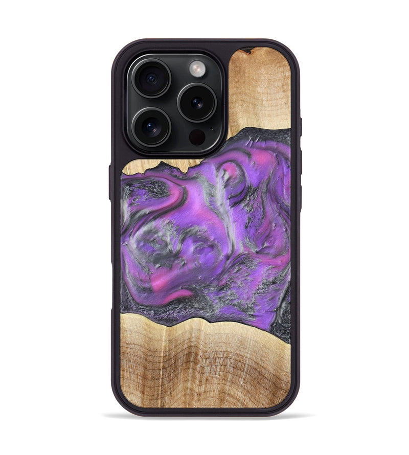 iPhone 16 Pro Wood Phone Case - Sherita (Purple, 779238)