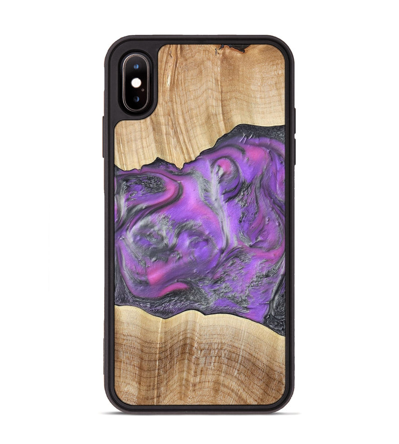 iPhone Xs Max Wood Phone Case - Sherita (Purple, 779238)