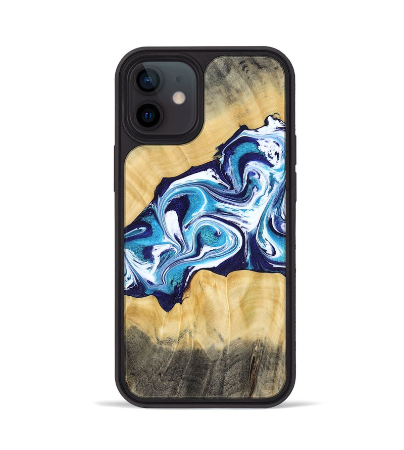 iPhone 12 Wood Phone Case - Jaxson (Blue, 779467)