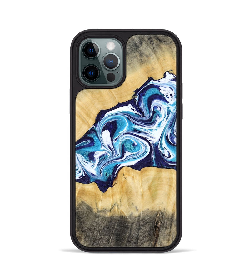 iPhone 12 Pro Wood Phone Case - Jaxson (Blue, 779467)