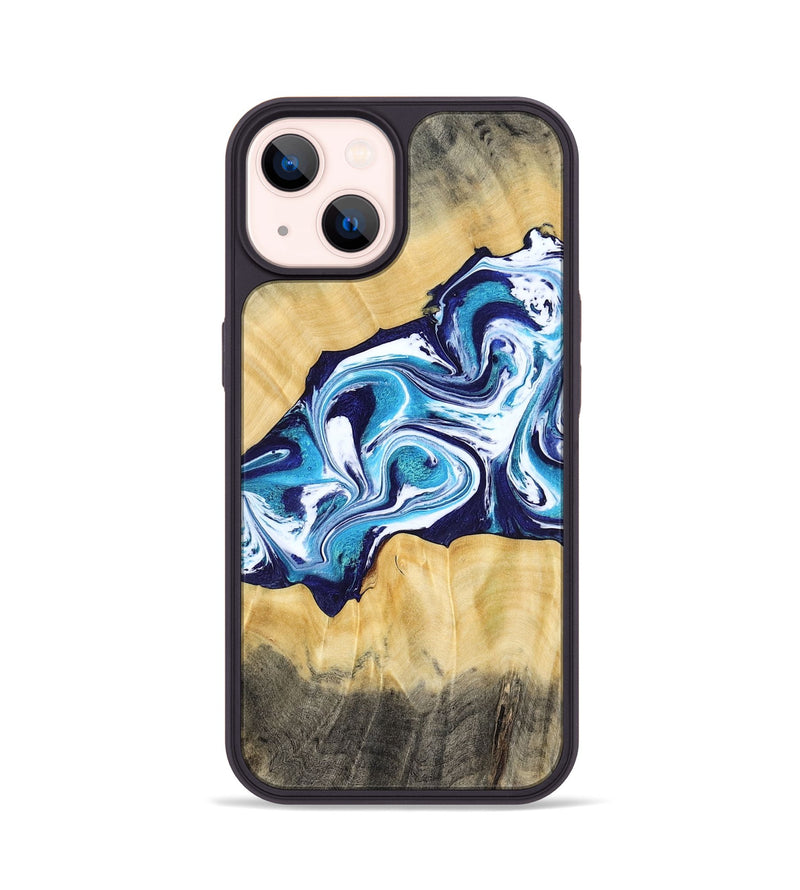 iPhone 14 Wood Phone Case - Jaxson (Blue, 779467)
