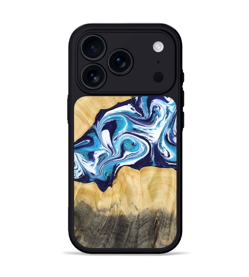 iPhone 17 Pro Wood Phone Case - Jaxson (Blue, 779467)