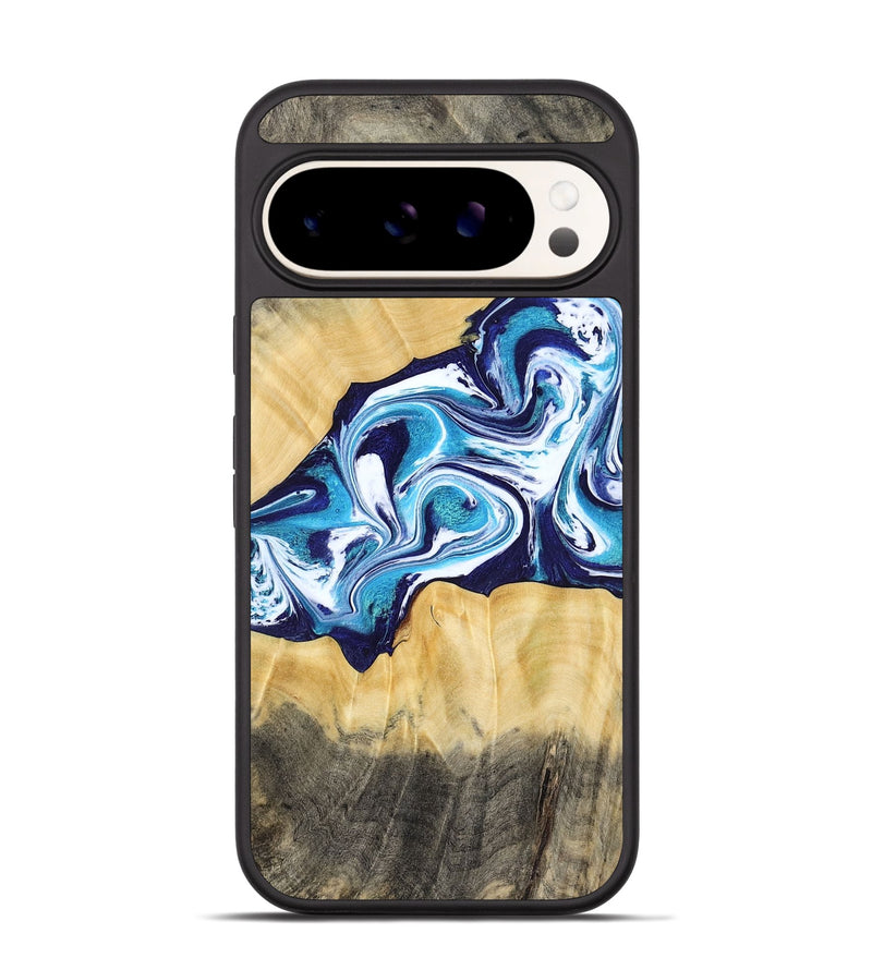 Pixel 9 Wood Phone Case - Jaxson (Blue, 779467)