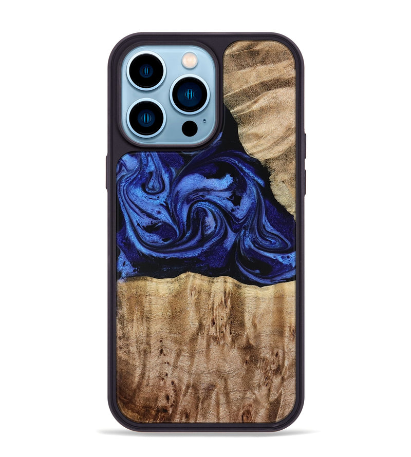 iPhone 14 Pro Max Wood Phone Case - Salina (Blue, 779469)