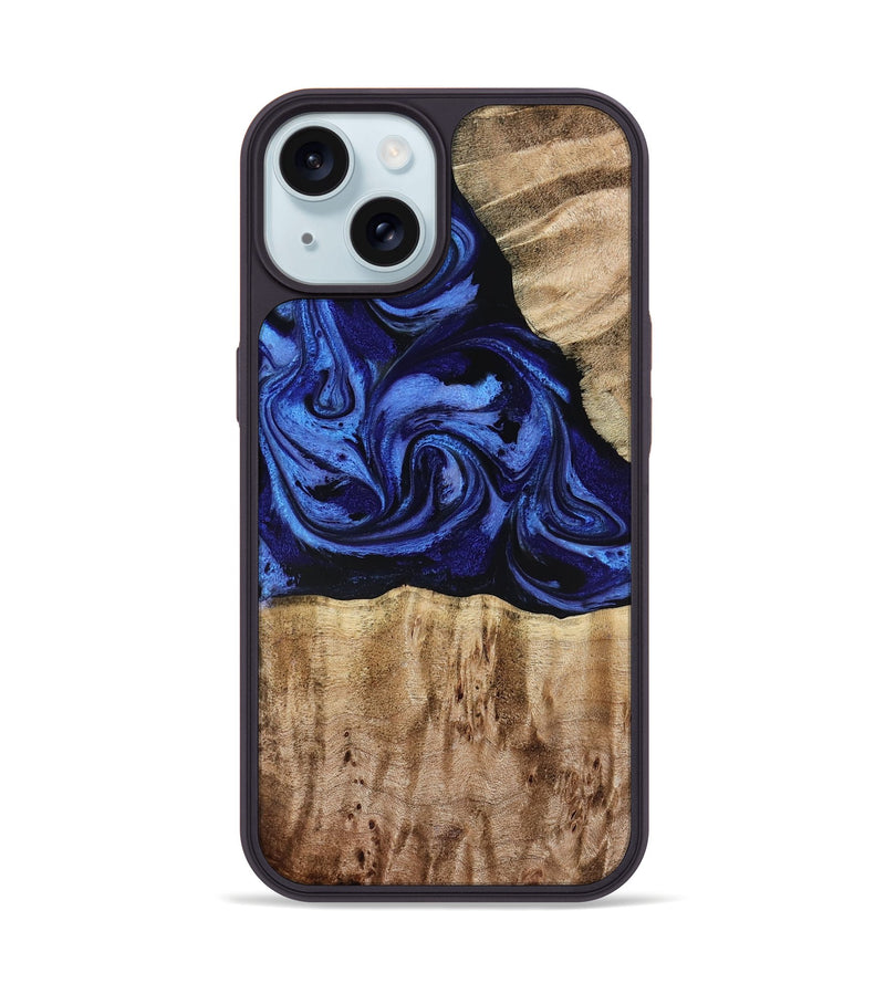 iPhone 15 Wood Phone Case - Salina (Blue, 779469)
