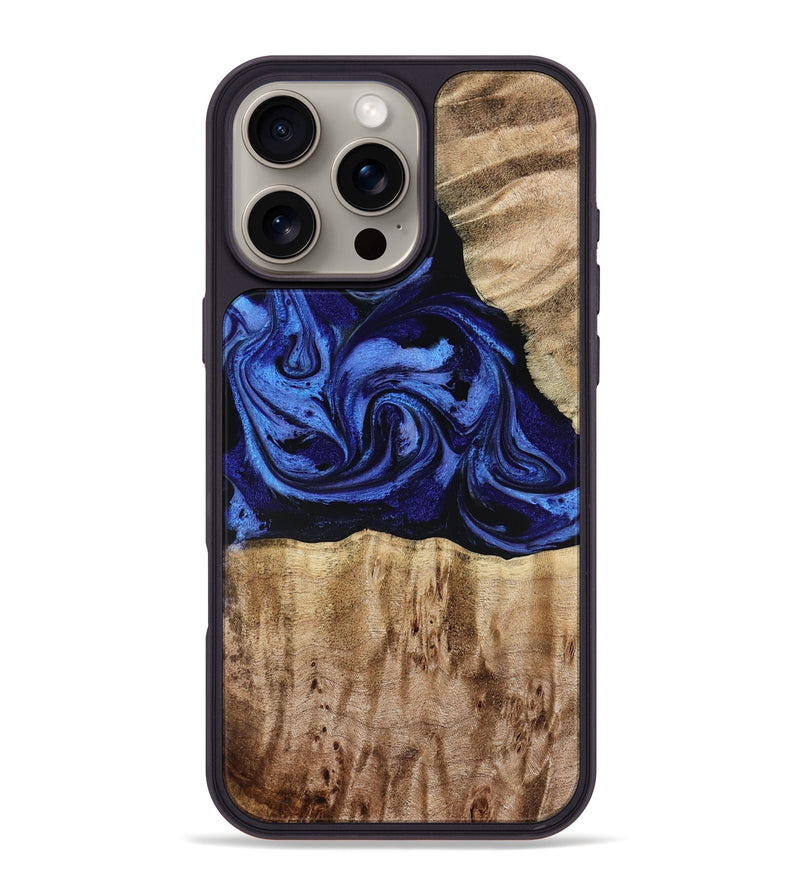 iPhone 16 Pro Max Wood Phone Case - Salina (Blue, 779469)