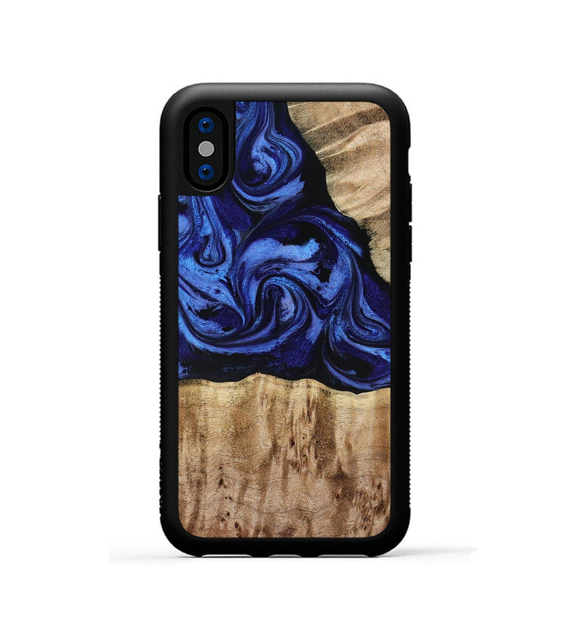 iPhone Xs Wood Phone Case - Salina (Blue, 779469)