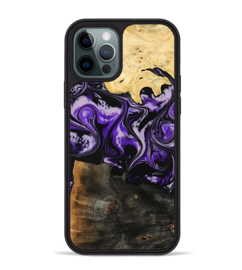 iPhone 12 Pro Max Wood Phone Case - Caryl (Purple, 779627)