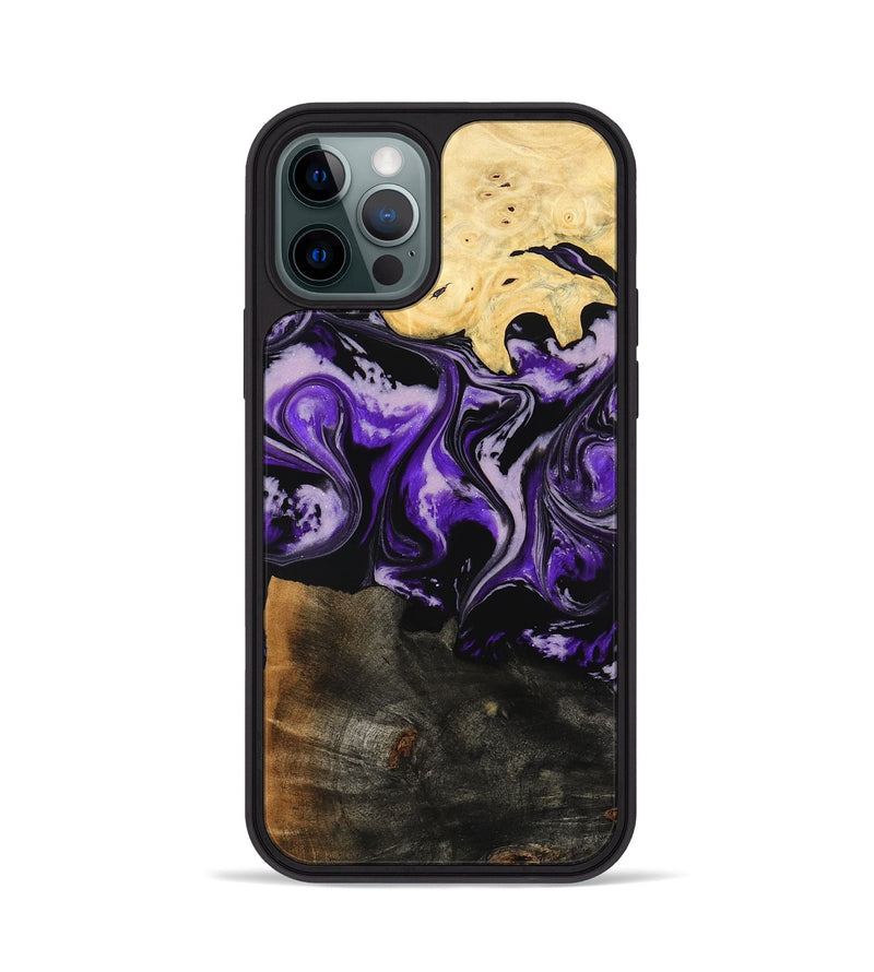 iPhone 12 Pro Wood Phone Case - Caryl (Purple, 779627)