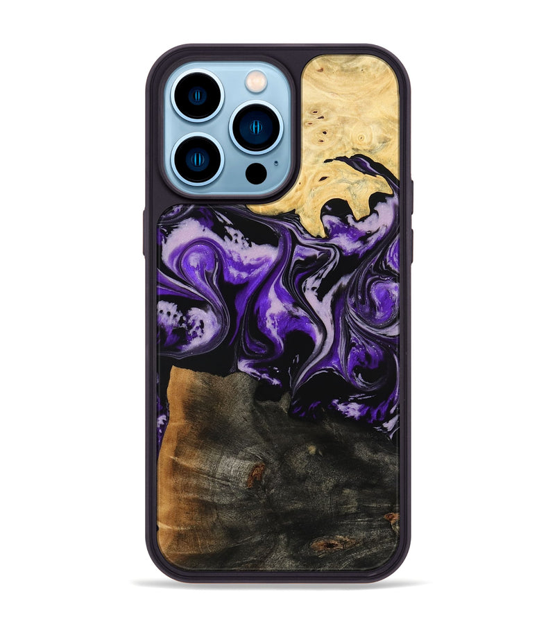 iPhone 14 Pro Max Wood Phone Case - Caryl (Purple, 779627)