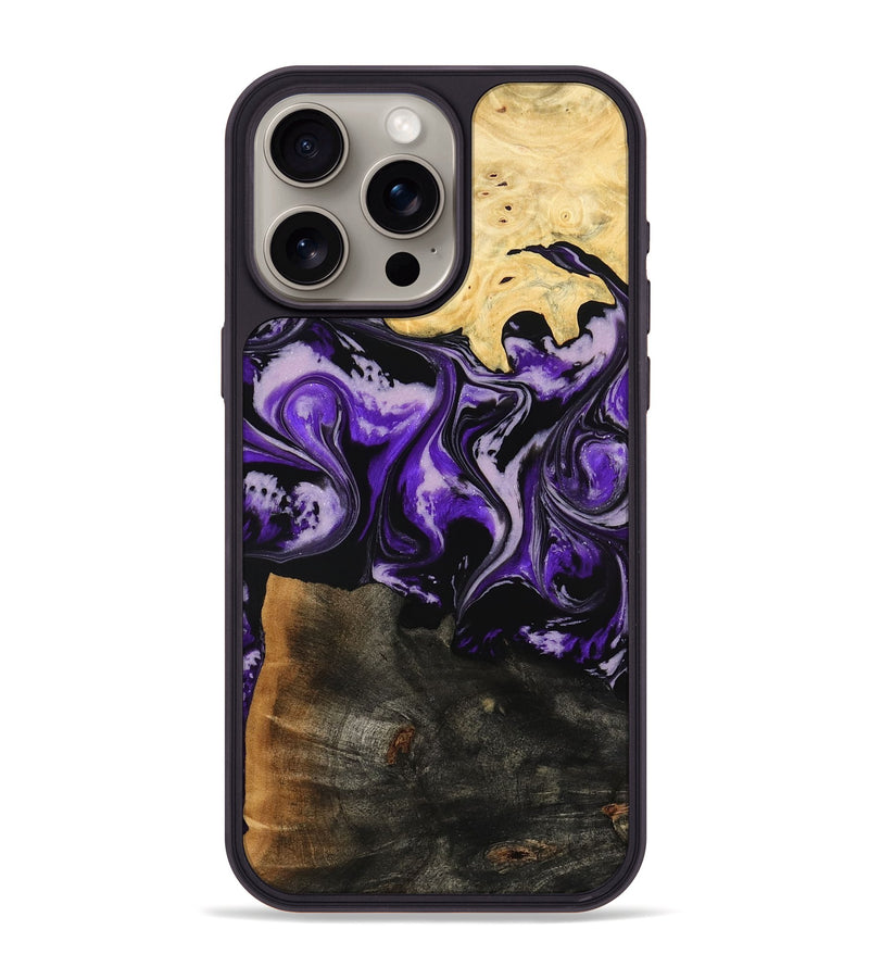 iPhone 15 Pro Max Wood Phone Case - Caryl (Purple, 779627)
