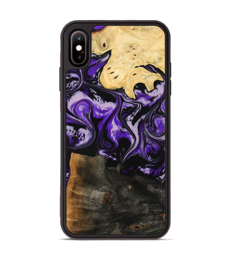 iPhone Xs Max Wood Phone Case - Caryl (Purple, 779627)