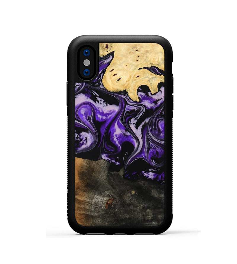 iPhone Xs Wood Phone Case - Caryl (Purple, 779627)
