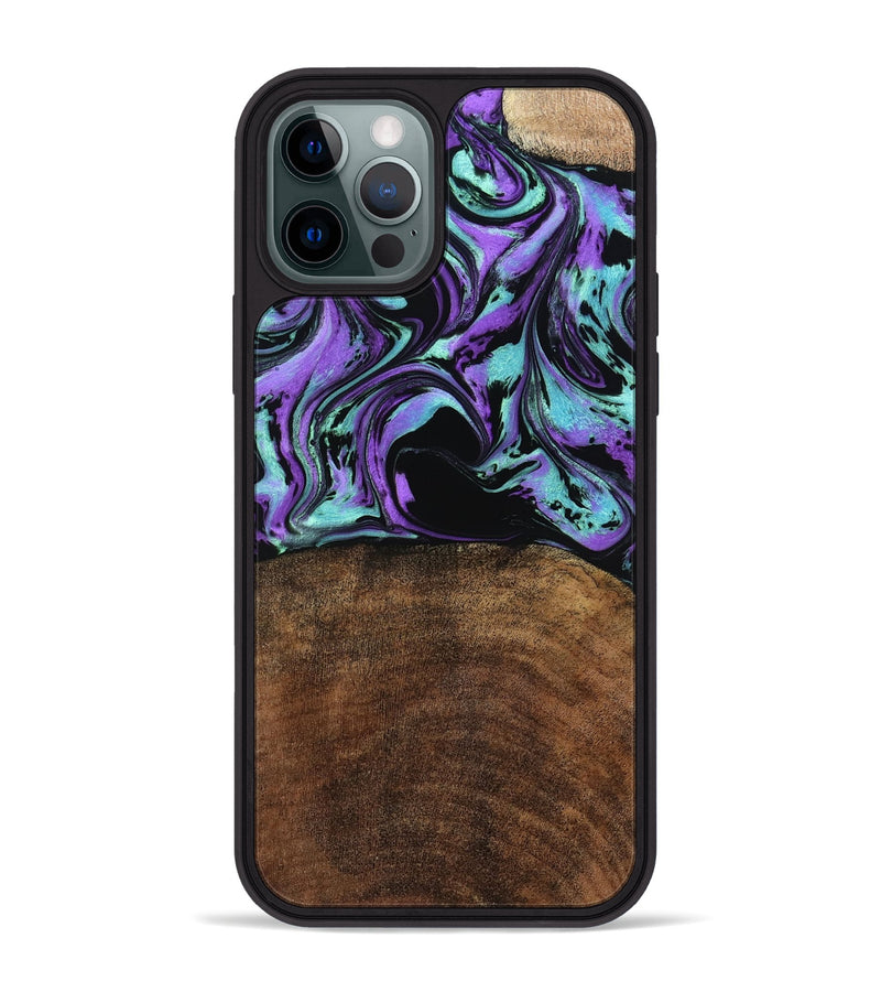 iPhone 12 Pro Max Wood Phone Case - Kala (Purple, 779628)