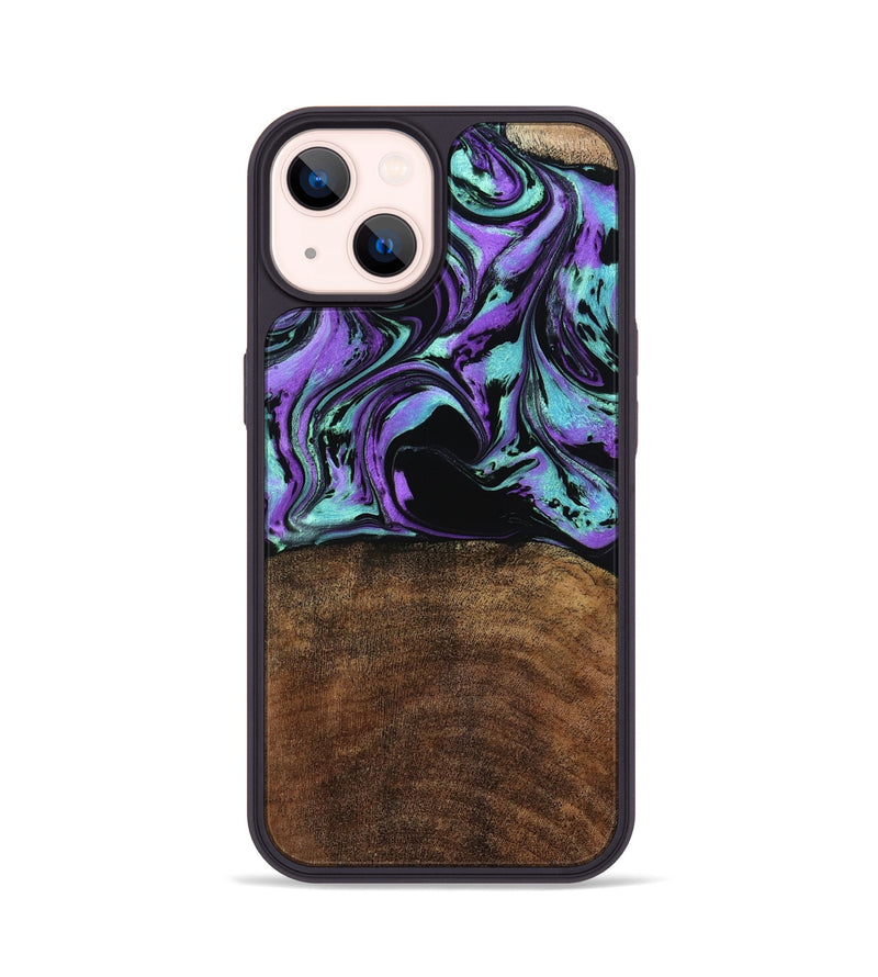 iPhone 14 Wood Phone Case - Kala (Purple, 779628)