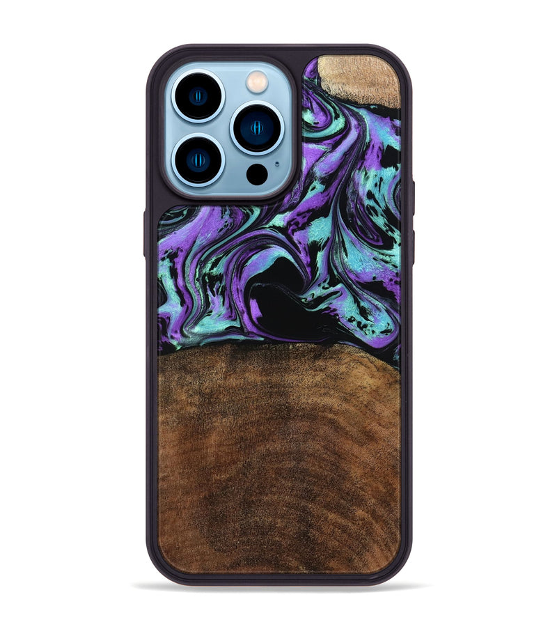 iPhone 14 Pro Max Wood Phone Case - Kala (Purple, 779628)