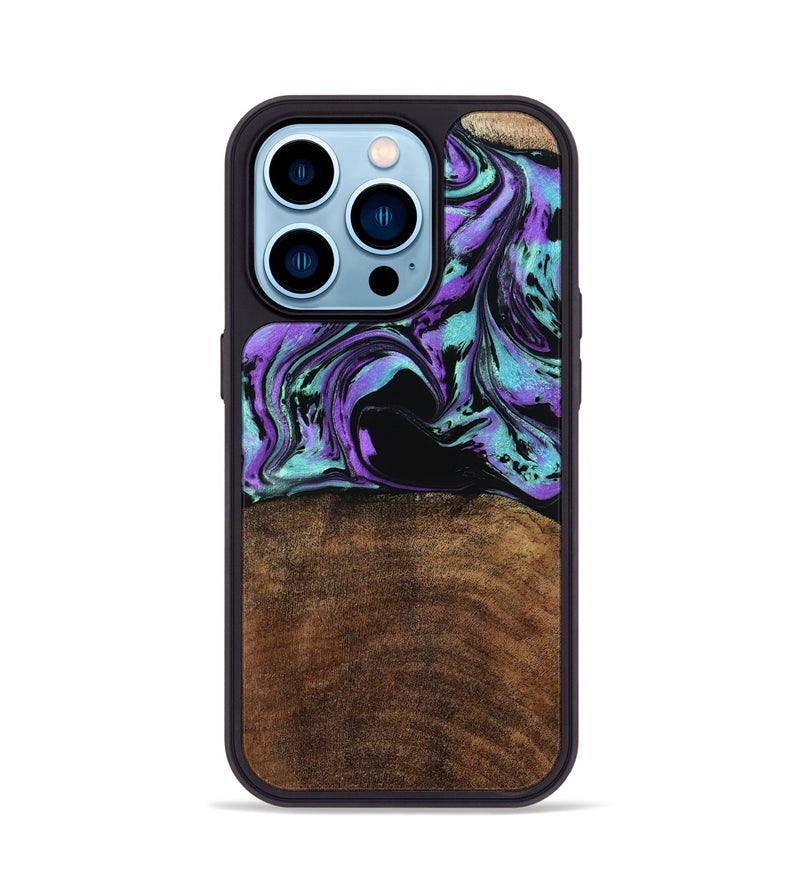 iPhone 14 Pro Wood Phone Case - Kala (Purple, 779628)