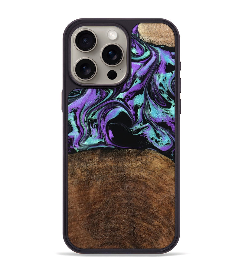 iPhone 15 Pro Max Wood Phone Case - Kala (Purple, 779628)