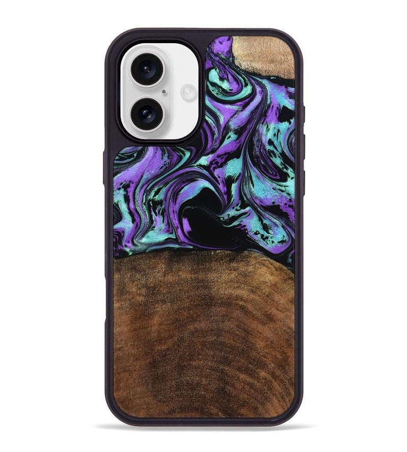 iPhone 16 Plus Wood Phone Case - Kala (Purple, 779628)