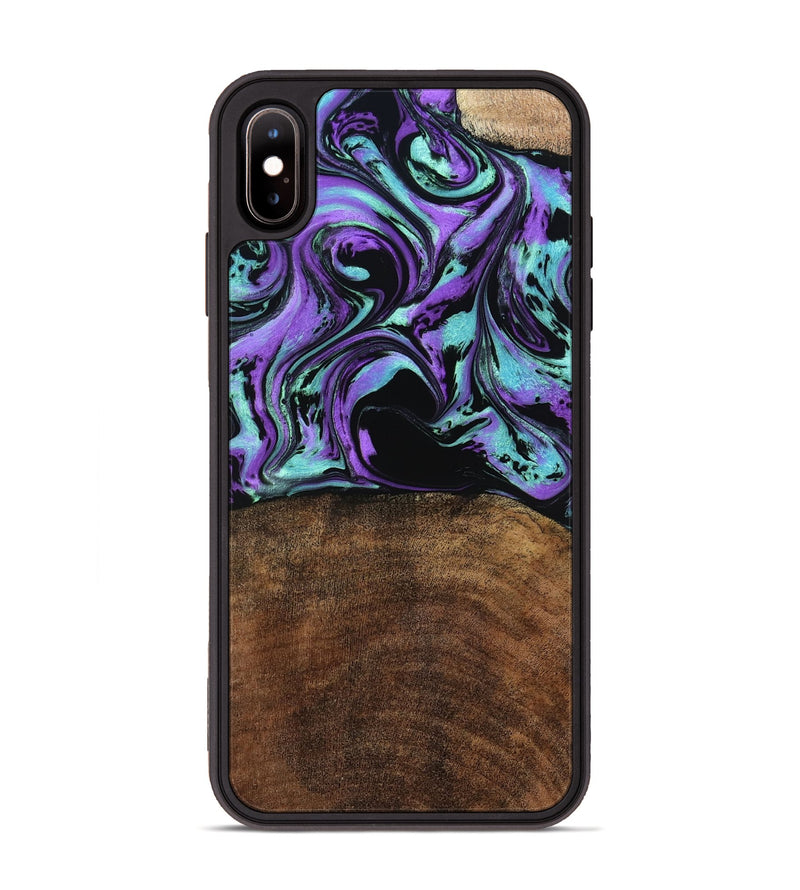 iPhone Xs Max Wood Phone Case - Kala (Purple, 779628)