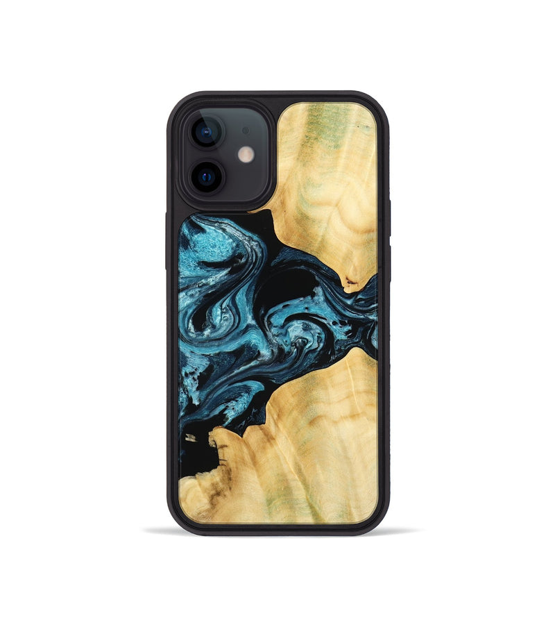 iPhone 12 mini Wood Phone Case - Kylah (Blue, 779641)