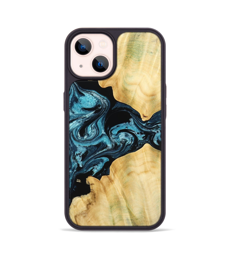 iPhone 14 Wood Phone Case - Kylah (Blue, 779641)