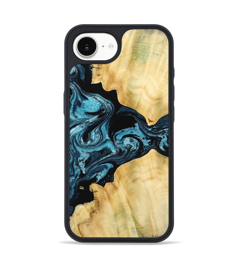 iPhone 16e Wood Phone Case - Kylah (Blue, 779641)