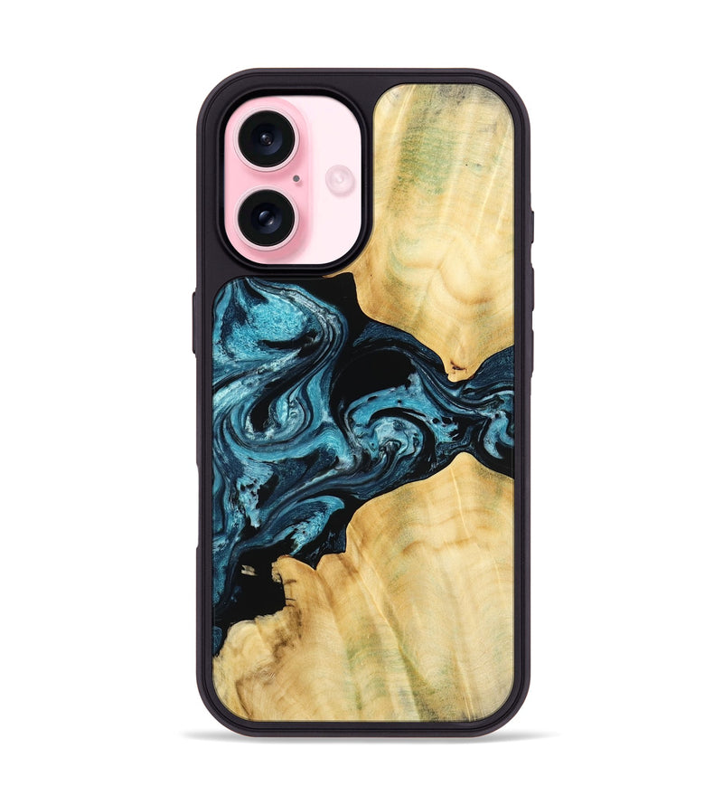 iPhone 17 Wood Phone Case - Kylah (Blue, 779641)
